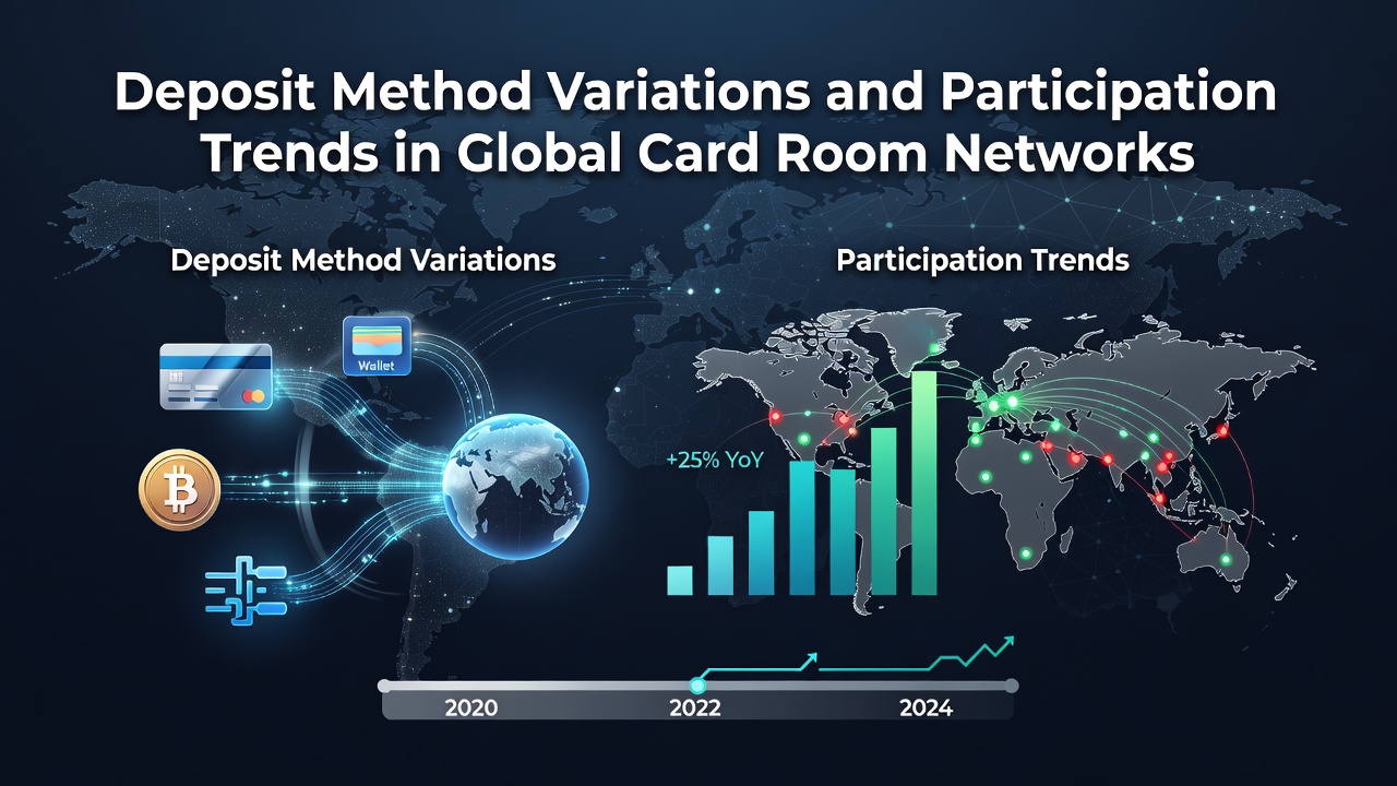 Overview of deposit method variations across international card room platforms