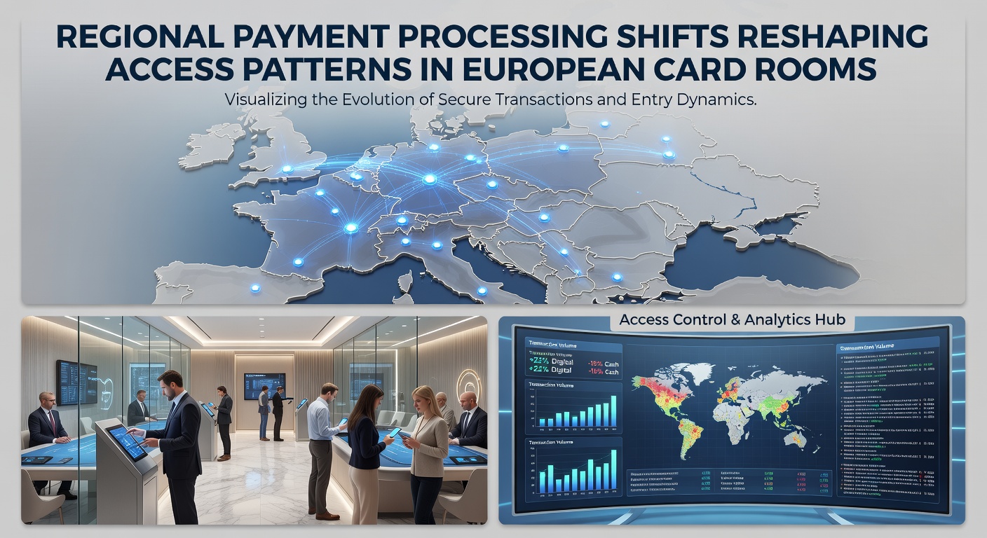 Map overlay highlighting payment method adoption rates across European card room regions