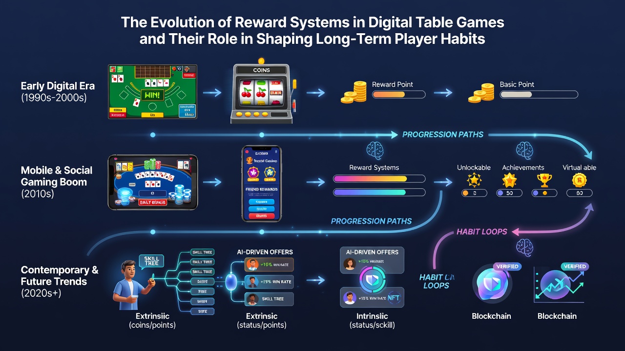 Global map overlay on a digital table game screen highlighting cross-border player reward synchronization